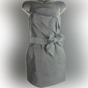 Kate Spade New York Black Silk Mini Dress With Bow Detail Size 0